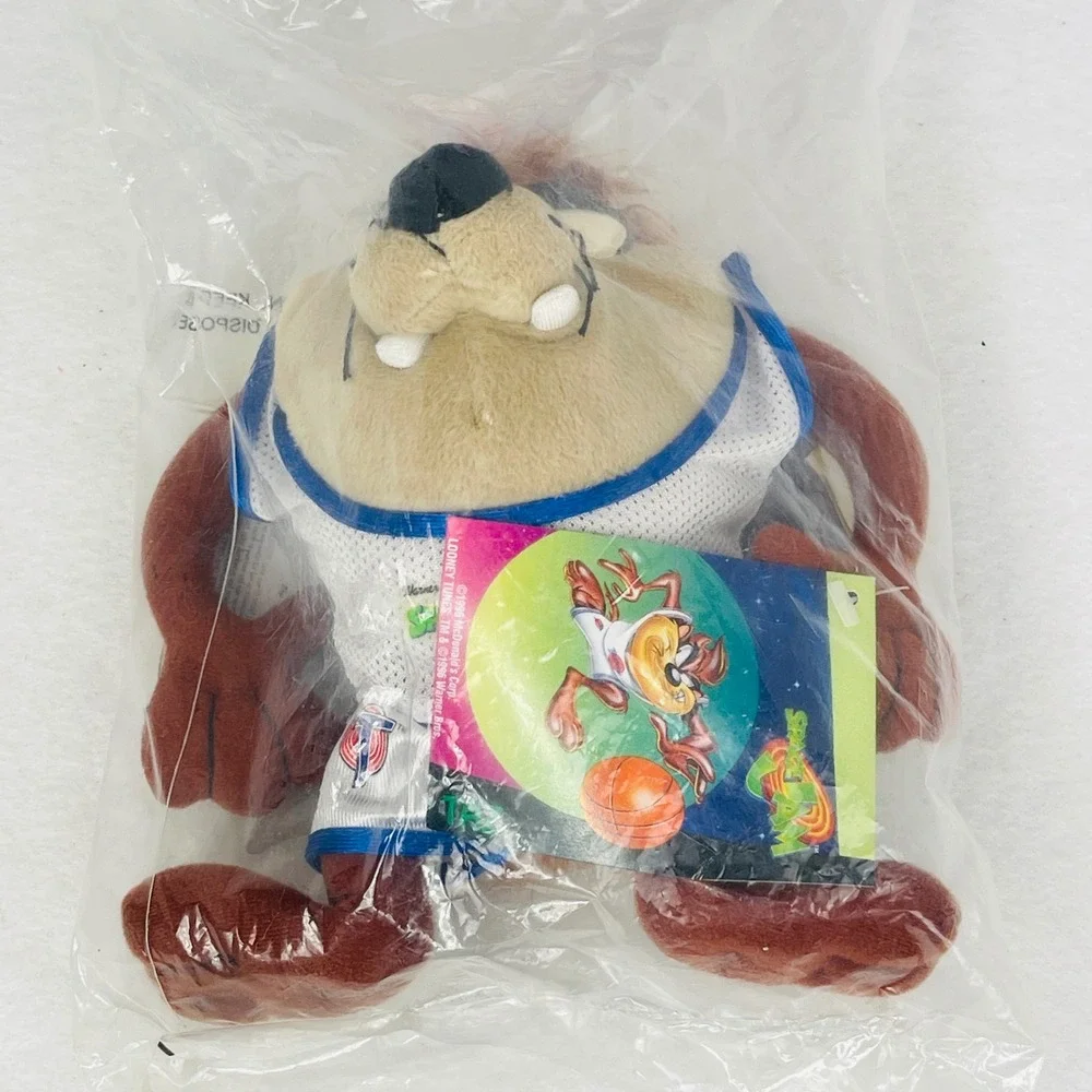 Vintage 1996 McDonald's Space Jam Taz Plush Tune Squad Toy Sealed Michael Jordan